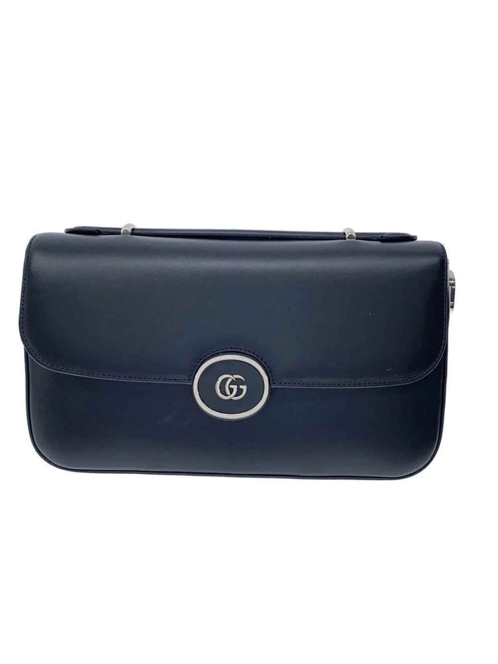 Gucci GG shoulder bag black leather Interlocking G logo